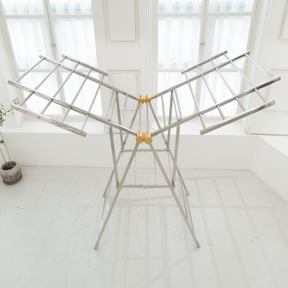 [단독] 아텍스 특허 바퀴달린 튼튼한 Y 스텐 빨래건조대 +건조망 확장 이불건조대