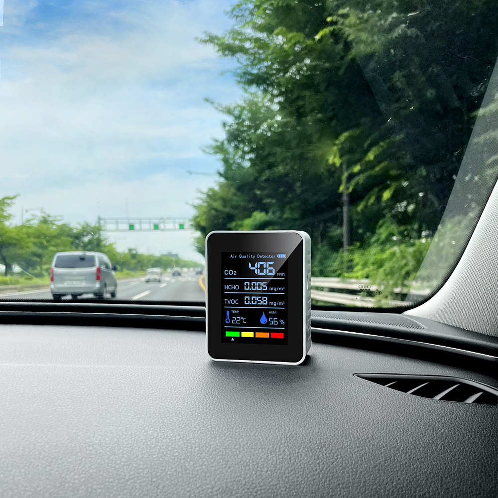 노바리빙 NV01 프리미엄 공기질측정기 온습도계 TVOC HCHO CO2 스위스산센서