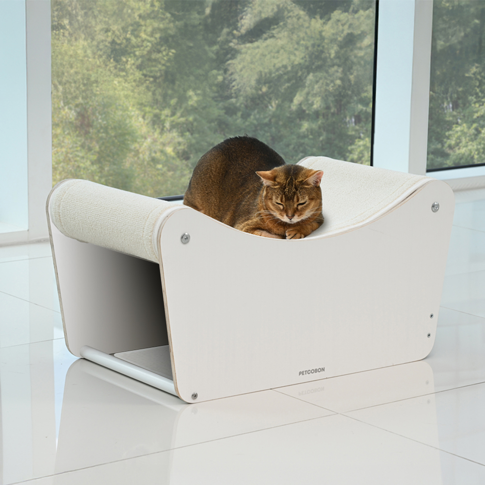 펫코본 고양이 스크래쳐 숨숨집 원목 카페트 교체형 소파