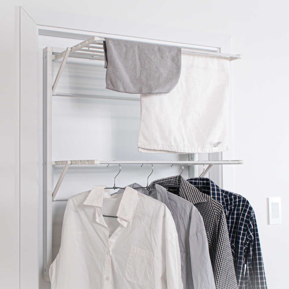 [단독] 런드리업 문걸이 빨래건조대 원룸 튼튼한 미니 접이식 건조대