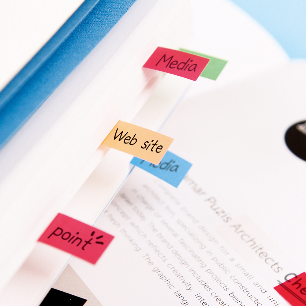 포스트잇 필름 플래그 683-9KN-10 분류용 10팩 900매 9색 알뜰팩