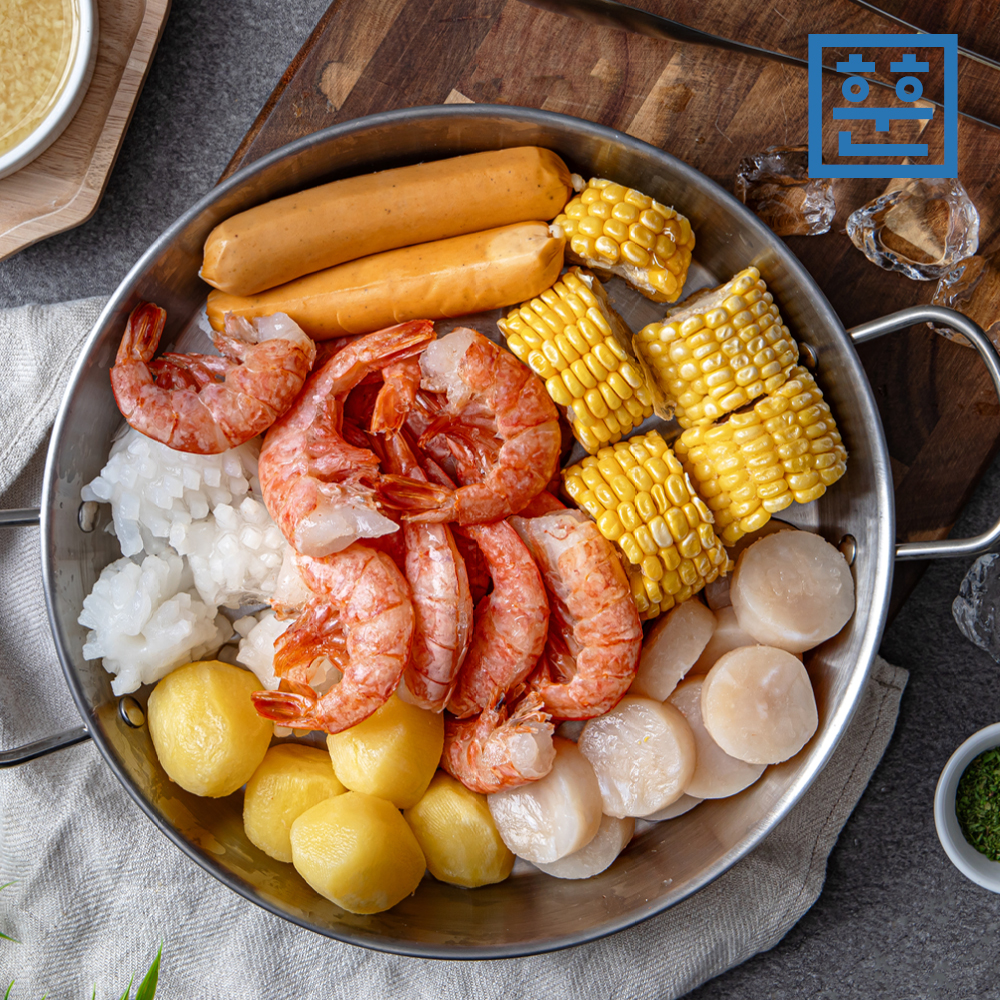 훈훈수산 보일링 씨푸드 쉬림프 밀키트 미국식 해물찜 보일링크랩