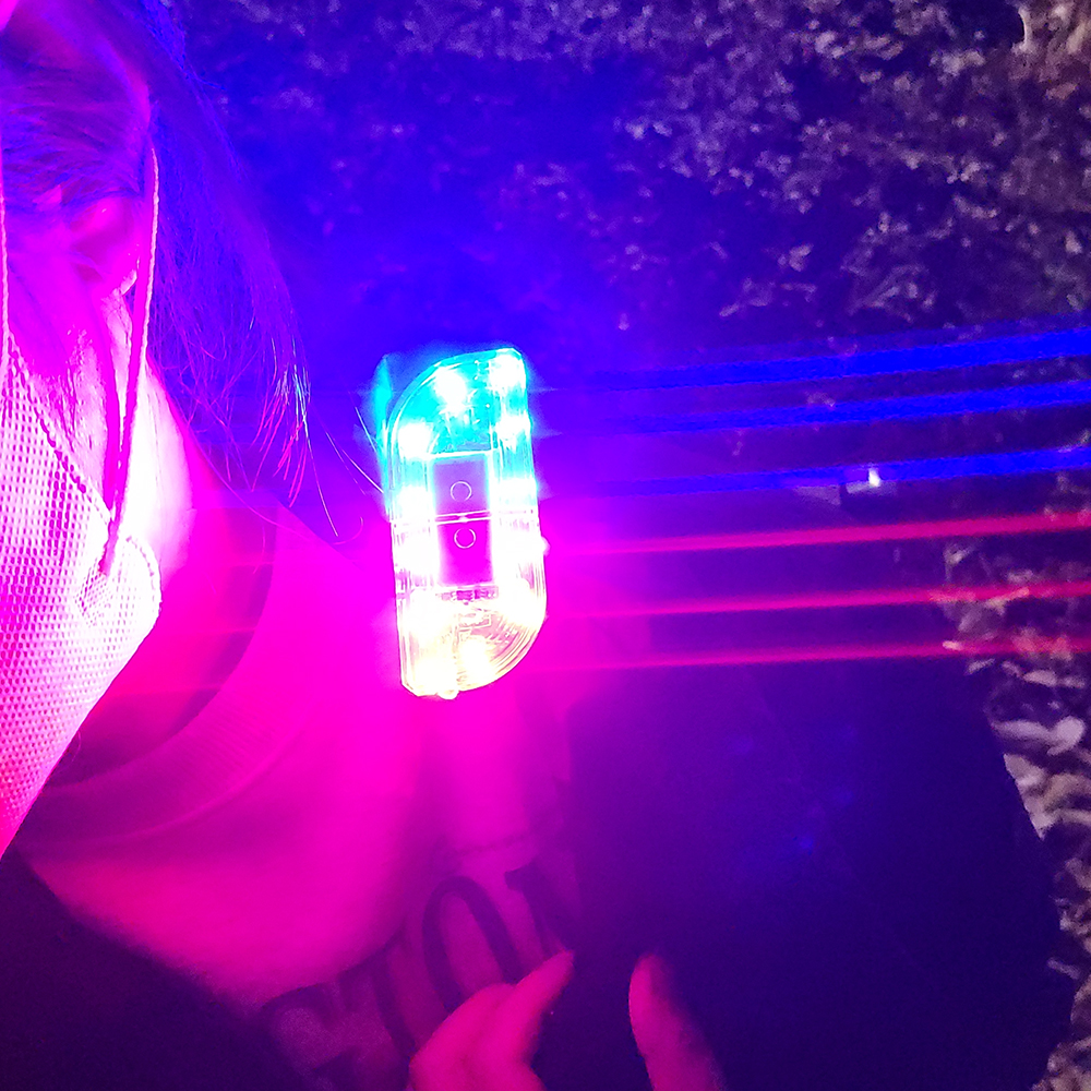 브리사 어깨경광등 전자호루라기 LED 안전경광등 충전식 SP-SL42