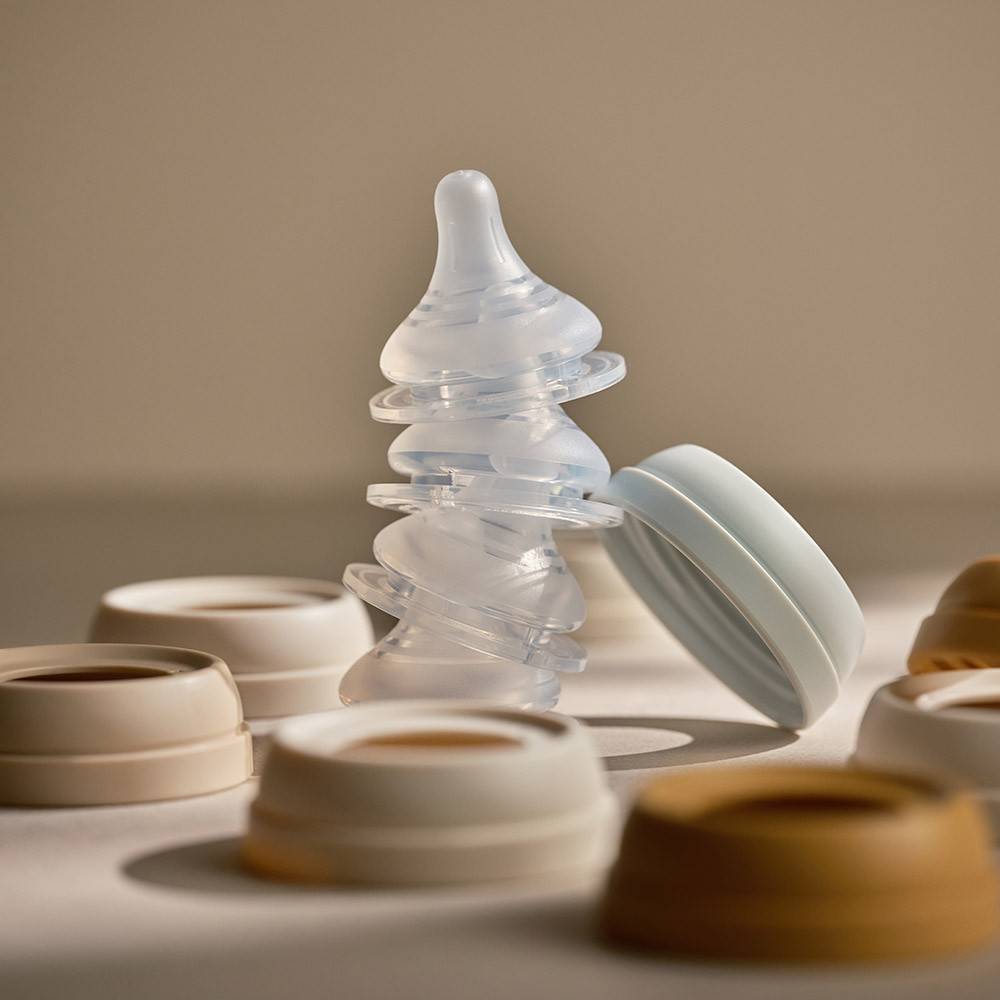 그린핑거 베베그로우 PPSU 젖병 트윈팩 크림&베이지 160ml (노꼭지)+젖꼭지 2개 세트