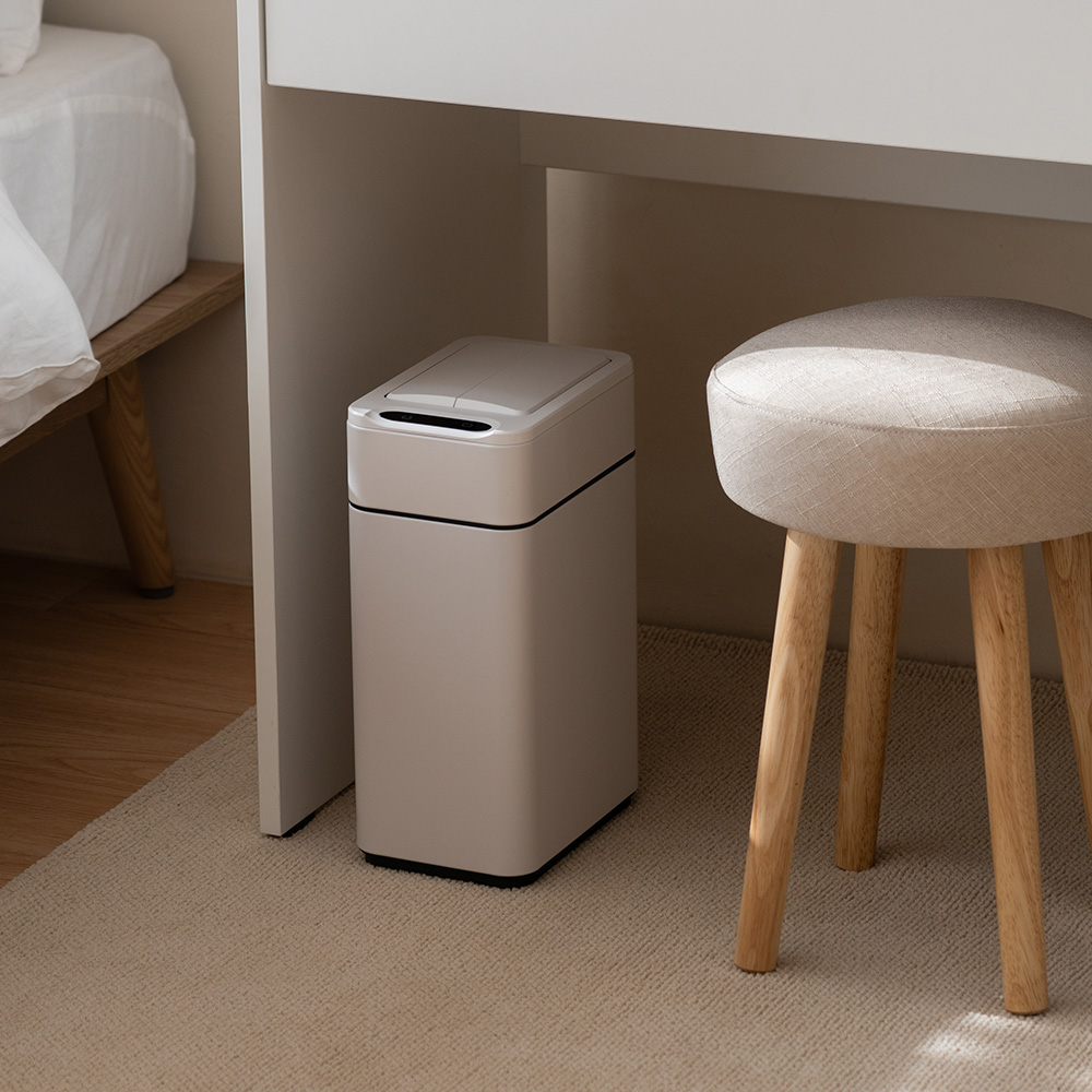 더블 SET 10L+10L 스마트 자동 센서 쓰레기통 냄새차단 미니 휴지통 날개형