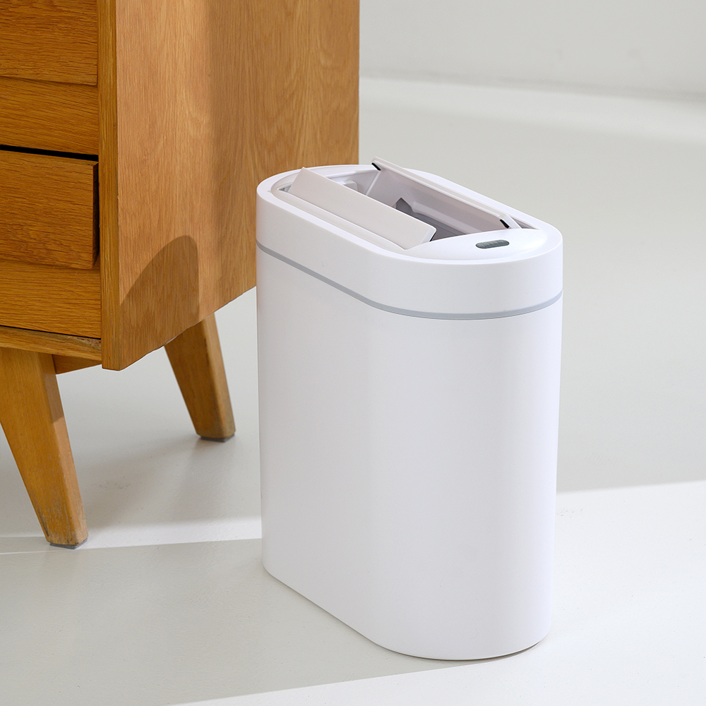 에어빈 완전밀폐 자동 센서 휴지통 냄새차단 욕실 화장실 쓰레기통 9L