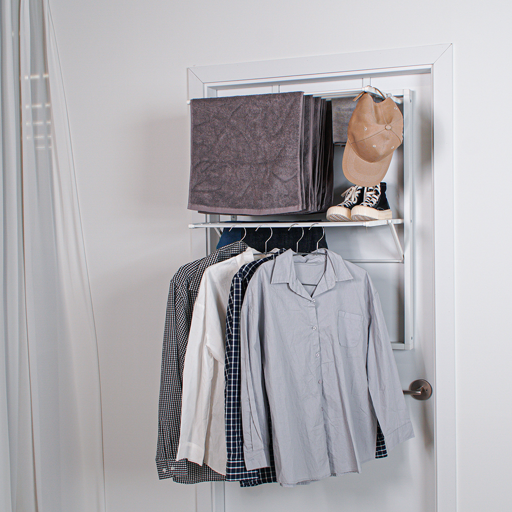 [단독] 런드리업 문걸이 빨래건조대 원룸 튼튼한 미니 접이식 건조대