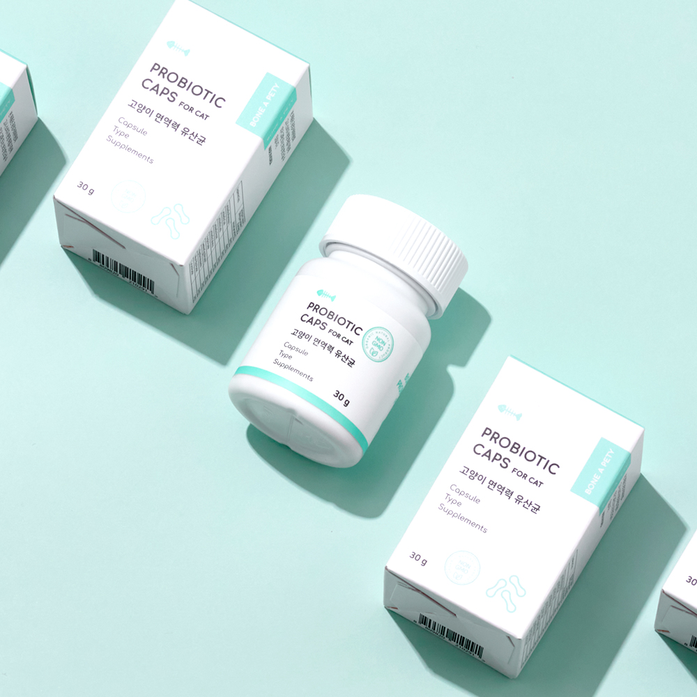 본아페티 고양이 구강관리 유산균 프로바이오틱캡스포캣 아기 설사 변비 캡슐 60포, 1개